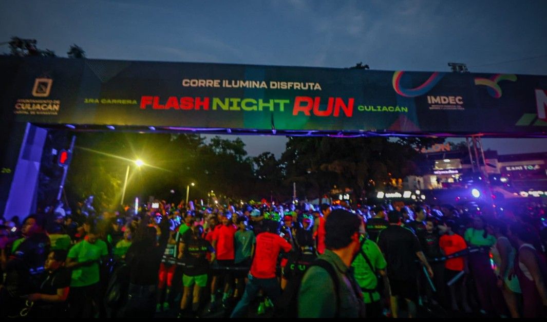 Miles de Culiacanenses en la Flash Night Run